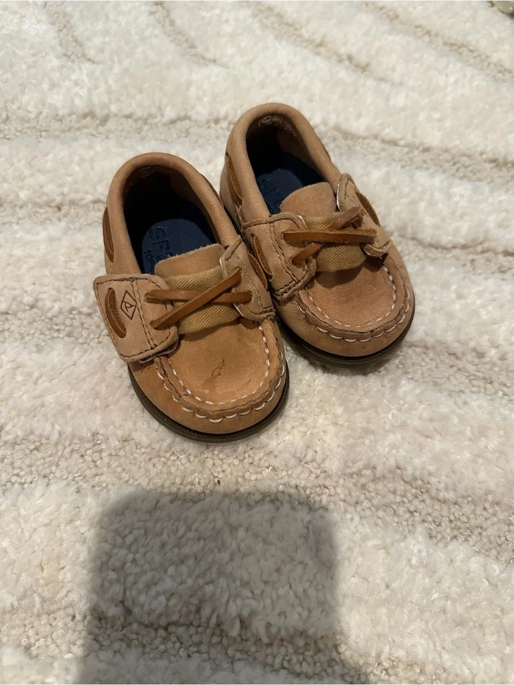 Sperry Kids Tan Suede Boat Shoes